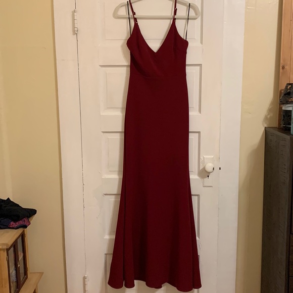 Long red lulus dress - Picture 1 of 2